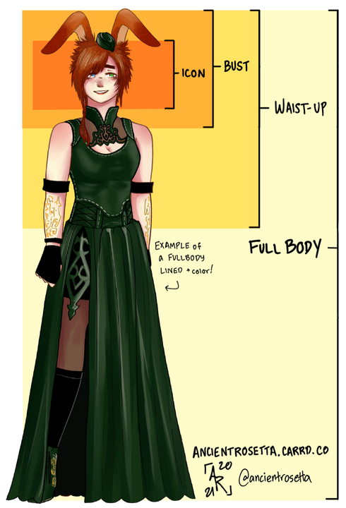 commission size guide